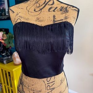 NWOT Collectif Mainline Beba Fringe Crop Top
